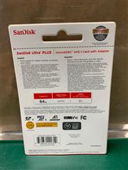 SanDisk Ultra PLUS 64GB microSDXC UHS-I Card w Adapter - 150 MB/s